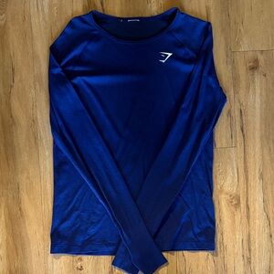 Gymshark Vital Seamless Cobalt Blue Long Sleeve Top